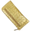 HARUBE #86-359 Kyoto Naniwaya Thin L-Shaped Fastener Cowhide Crocodile Embossed