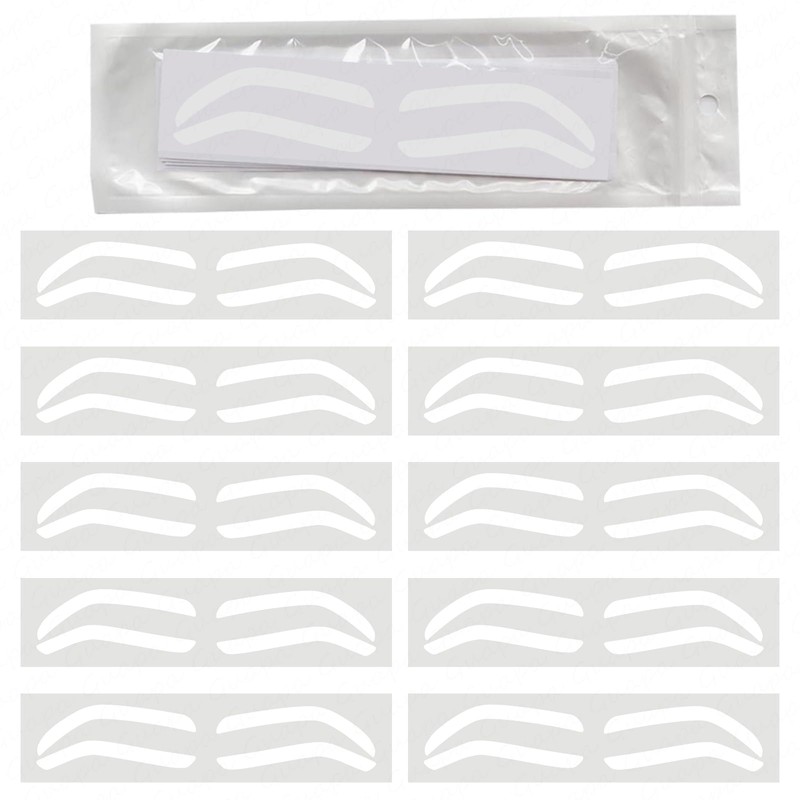 Permanent Makeup Eyebrow Auxiliary Stickers,Airbrush Brow Stickers Stencils Shape Tape,Brow