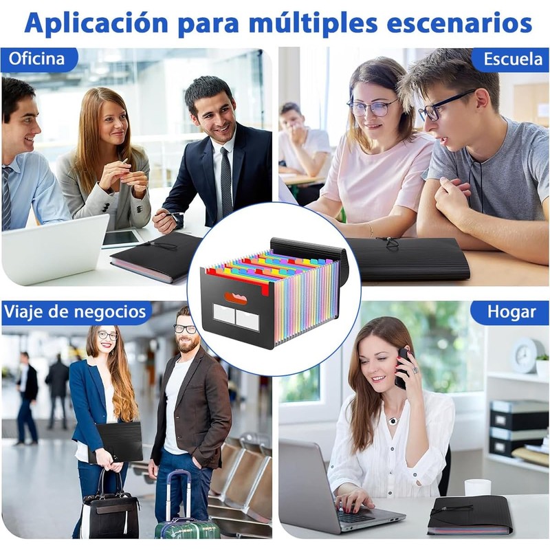 25 Carpeta de Archivos, Organizador de Documento A4 de Escritorio