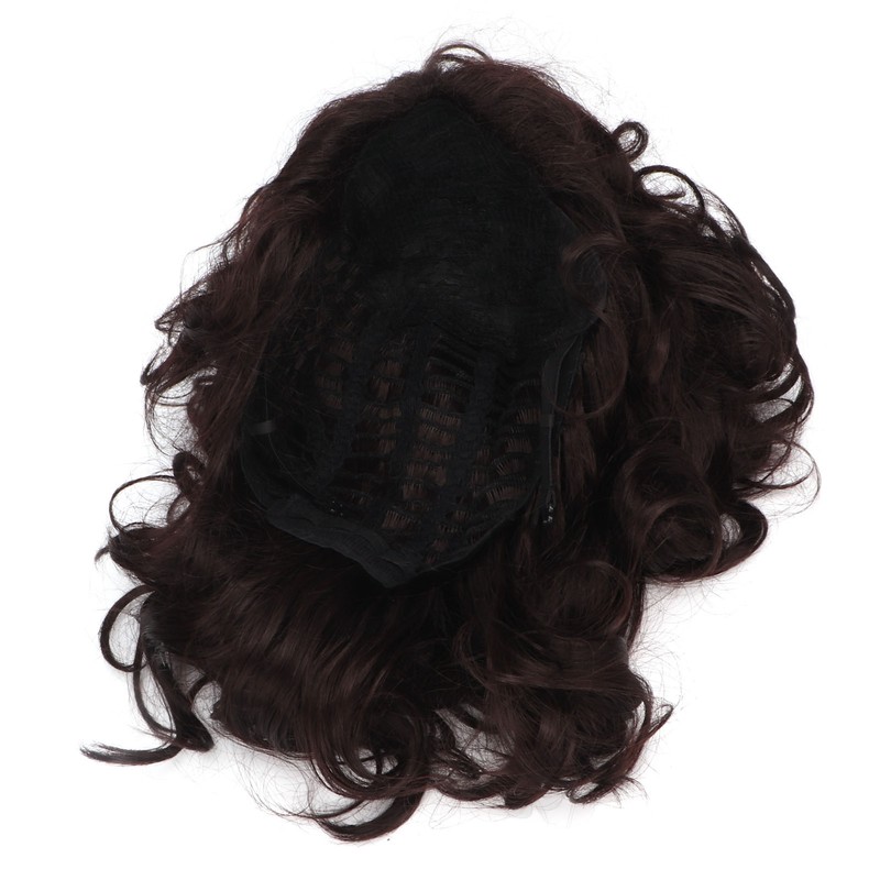 Men Short Black Wigs Soft Texture Breathable Adjust Net Firmly