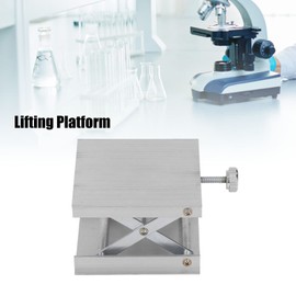 3.5 x 3.5 Inch Laboratory Scissor Jack, 60 kg/132.3 lb Load Capacity, Laboratory Lifting Platform Made of Aluminium Alloy, Laboratory Support Platform, Direction, Horizontal, Height Adjustment