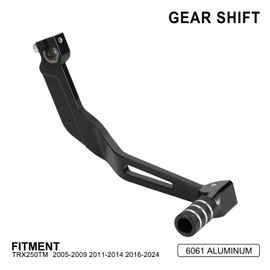 IUVWISN ATV Folding Gear Shifter Pedal Shift Levers CNC for Recon 250 TRX250 TRX250EX TRX250TM TRX250X TRX250TE Sportrax 250 02-22 TRX400FW Black