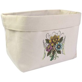 Large 'Floral Fantasy Delight' Canvas Organiser/Storage Bag (OR00033783)