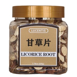 Premium Licorice Root Slices, 7.76 Oz/220g, Cut and Sifted, 100% Natural Licorice Root Tea