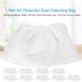 Nail Dust Collector Bags, Non Woven Nail Vacuum Replacement Bags, Dirt Suction Bag for Nail Art Equipment(10Pcs)