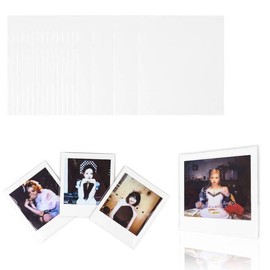 Baskiss 100 Packs Kpop Polaroid Sleeves, Ultra Clear and Thick Sleeve 200 Microns Protectors Cover, Perfect Protective Sleeve for Kpop Standard 72x86mm Square Polaroid, Unsealable (100P - 76x89mm)
