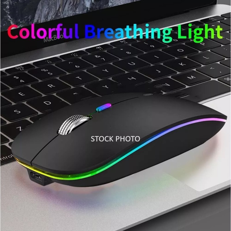 Uiosmuph LED Wireless Mouse, Uiosmuph G12 Slim Rechargeable Wireless Silent