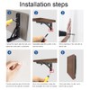Oudtinx 2PCS Folding Shelf Brackets,Heavy Duty Triangle Shelf Bracket for