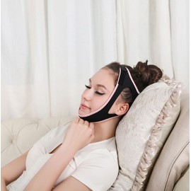 V-Line Lifting Facial Massage Band for Jawline and Chin Meridian Black 2ea