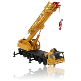 1:55 Camión Grúa De Aleación De Metal Modelo, Modelo De Vehículo De Camión Grúa Pesada De Ingeniería Amarilla, Escala 1/55, Modelo De Coche De Aleación De Metal, Grúa, Elevador, Máquina Elevadora