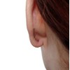 Rose gold-plated minimalist ear cuff earrings made of sterling silver,