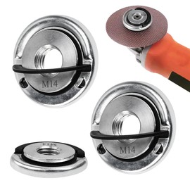 Huucozn Set of 3 Quick Release Nuts for Angle Grinder M14 Quick Release Flex with Lever M14 Quick Release Nut Angle Grinder Clamping Nut Screw Flex Quick Release Tool for Cutting Grinder Nut