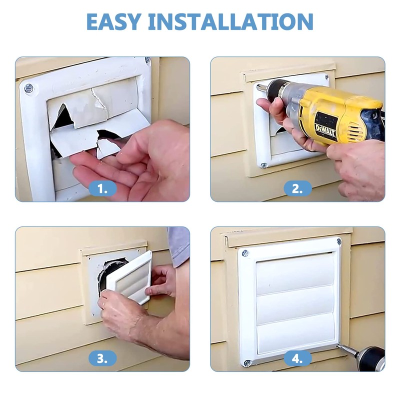 Cenipar 6" Louvered Vent Cover for External Wall Vent Cover