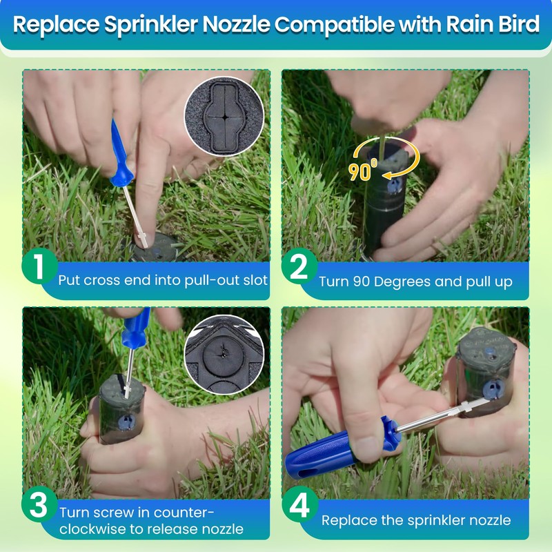 2 Pack Spray Head Pull-Up Tool Compatible with Rain Bird