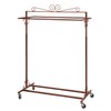 SSWBasics Boutique Cobblestone Double-Rail Rolling Clothing Rack