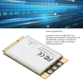 QCA9880 WiFi Card, Industrial Dual Band WiFi Adapter WLE900VX QCA9880 3×3 MIMO 802.11AC Module WiFi Card WLAN Module Board, MiniPCle and PCle 1.1 Interface Network Adapter
