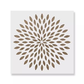 Stencil Revolution Dahlia Mandala Stencil - Durable & Reusable Mylar Stencils - 12"x12"