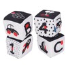 4pcs Baby Cloth Blocks Toy Letters Animals Learning Black White