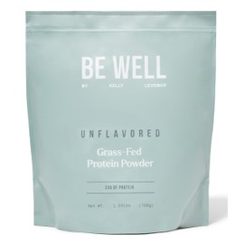 Be Well by Kelly Unflavored Grass-Fed Beef Protein Powder, 23G of Protein & Zero Carbs (1 Ingredient, 30 Servings) 9 Amino Acids + 3 BCAAs No Soy, No Dairy, Stevia-Free, No Sugar Added 1.59lb 720g