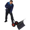 Udorich Snow Clearing with Snow Shovel on Wheels, Ergonomic Handle,