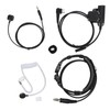 Throat Mic Earpiece 7.1mm Plug with Finger PTT Portable for
