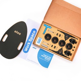 Elos Skateboard DIY Kit - Starter Model - The Mini Longboard Cruiser Skateboard in a DIY All-in-one kit. STEM Education. Built it Yourself. Fun for Kids and Adults. Maroon Red.