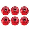 Lightweight Aluminum Nylon 0.1 inch (3 mm) Nuts 6 Pieces