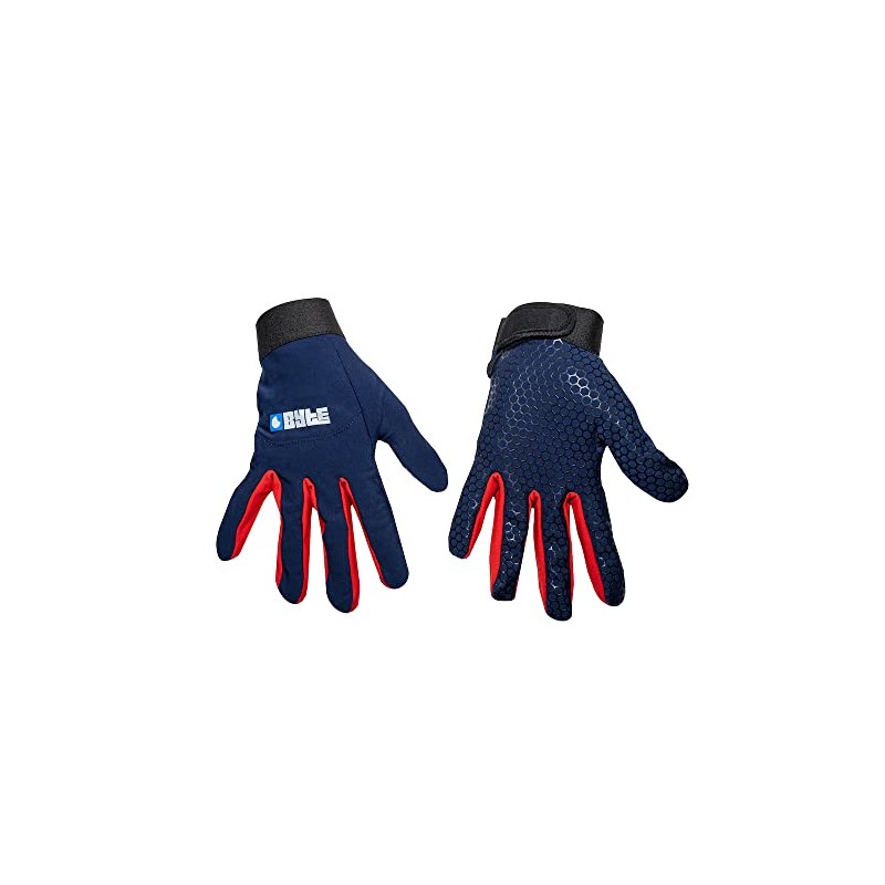 BYTE SKIN HOCKEY GLOVES NAVY RED (XXXS)