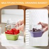 Kitchen Strainer Bowl Fruit Vegetable Washing Basket, 2-in-1 Small Plastic