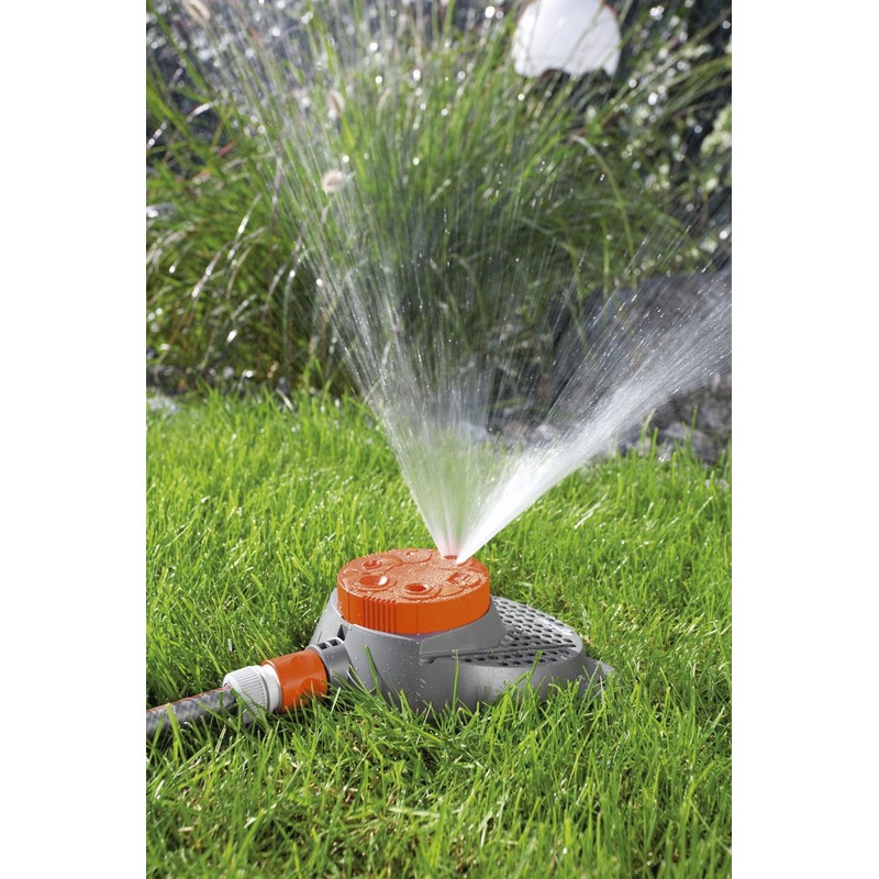 Gardena 02073-20"Classic -Boogie 6 Pattern Sprinkler - Grey/Orange