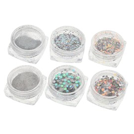 OHPHCALL Diamond Nail Glitter Powder Reflective Nail Glitter Flakes Full Cover Nail Pigment Palette