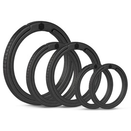 Titanium Key Ring Set, Split Ring with Side Print, Easy Access to Keys, Carabiners, Torches, ID Tag (KA12BK), Silvery