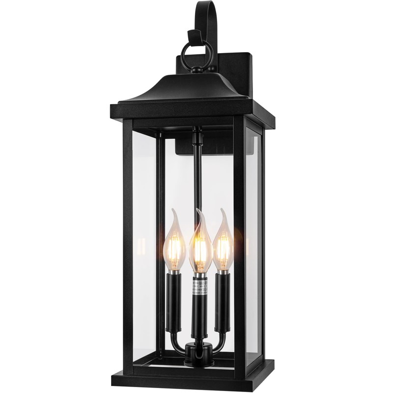 Roravilila 23” Extra Large 3-Light Outdoor Light Fixture 1-Pack, IP65