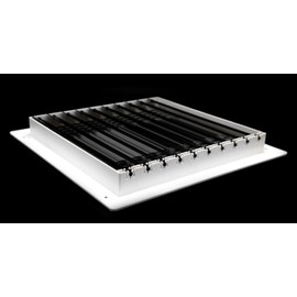 HVAC Premium 8w X 8''h Never Rust Plastic 4-Way Air Supply Register - HVAC Vent Duct Grille - Off White