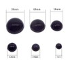 100 Pcs Black Half Round Eyes Flat Back Cabochon for