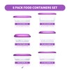 KIGI 6 PACK 40OZ Rectangular Meal Prep Container Plastic Food