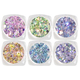 May Brown Premium Shiny Nail Glitter Mix 6 Types, A, 1 Piece / 메이브라운 프리미엄 샤이니 네일글리터 혼합 6종, A, 1개