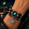 Starry Sky Zodiac Luminous Leather Bracelet for Men & Women