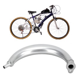 Exhaust muffler pipe, noise reduction ID 18mm banana muffler OD 10mm for 2 stroke 49cc 60cc 66cc 80cc motorized bicycle