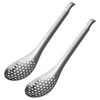 jojofuny 2 Pack Small Slotted Spoons Spherification Spoon Stainless Steel