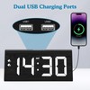 fomobest Wooden Digital Alarm Clock with Dual USB Charging Ports,
