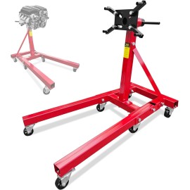 unbranded 2000LBS Engine Lift Stand With 4 Adjustable Arms 360°Rotating Head, Heavy Duty - 2000LBS