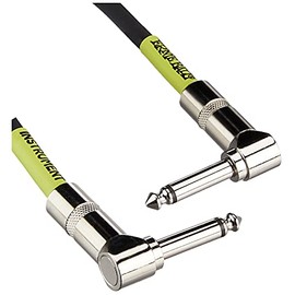Ernie Ball - Cable de conexión entre pedales, acodado/acodado, 30 cm, 3 unidades, color negro