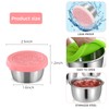 6pcs.6oz Covered Salad Dressing Containers, Small Leak Proof Reusable Stainless