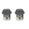 2pcs 1.5 Modulus Taper Gear, Steel Silver, 15 Teeth, 12mm