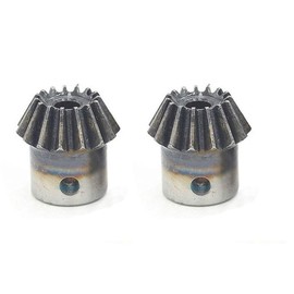 2pcs 1.5 Modulus Taper Gear, Steel Silver, 15 Teeth, 12mm Hole Diameter, Taper Gear, 90 Degree Tapered Bevel Gear