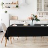 Incisite 2 Pack Black Tablecloth, 259x147cm(58.7x102In) Polyester Table Cover for