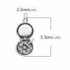 Unbranded 5 pcs. Antique Silver Make Up Compact Charms Pendants