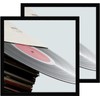 eletecpro 12.5x12.5 Black Record Frame, Sturdy and Lightweight, PVC Album
