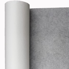 JPstraps - Ironing Fleece Fabric Insert Fabric for Iron-on, Fliseline One Side, Nonwoven, for Crafts, Sewing, DIY, Patchwork, Repair, Hem, Padding (White, 300 cm x 150 cm)